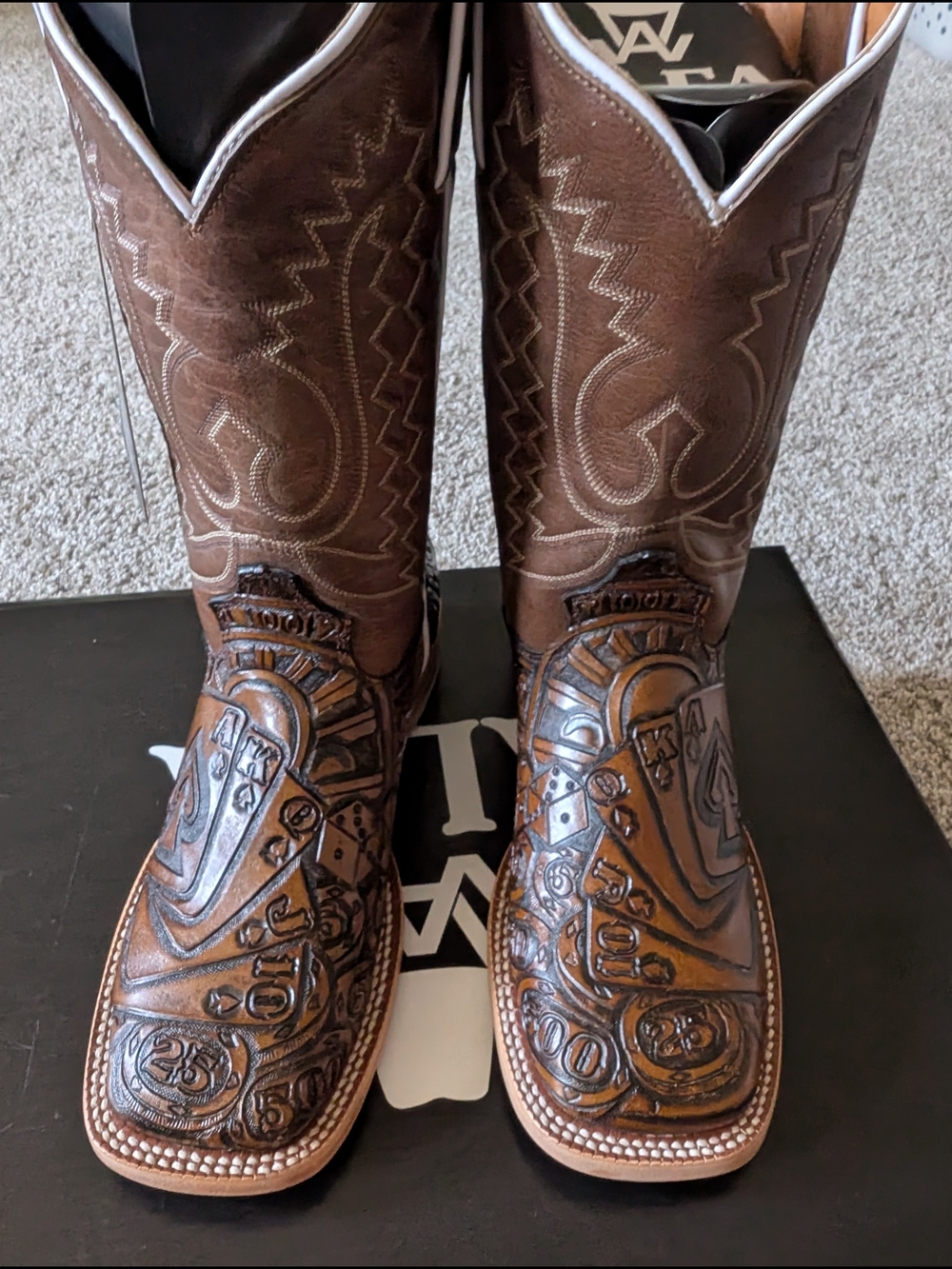 NWT! Women's Alpha "Gambler" Cowboy Boots  Size 7